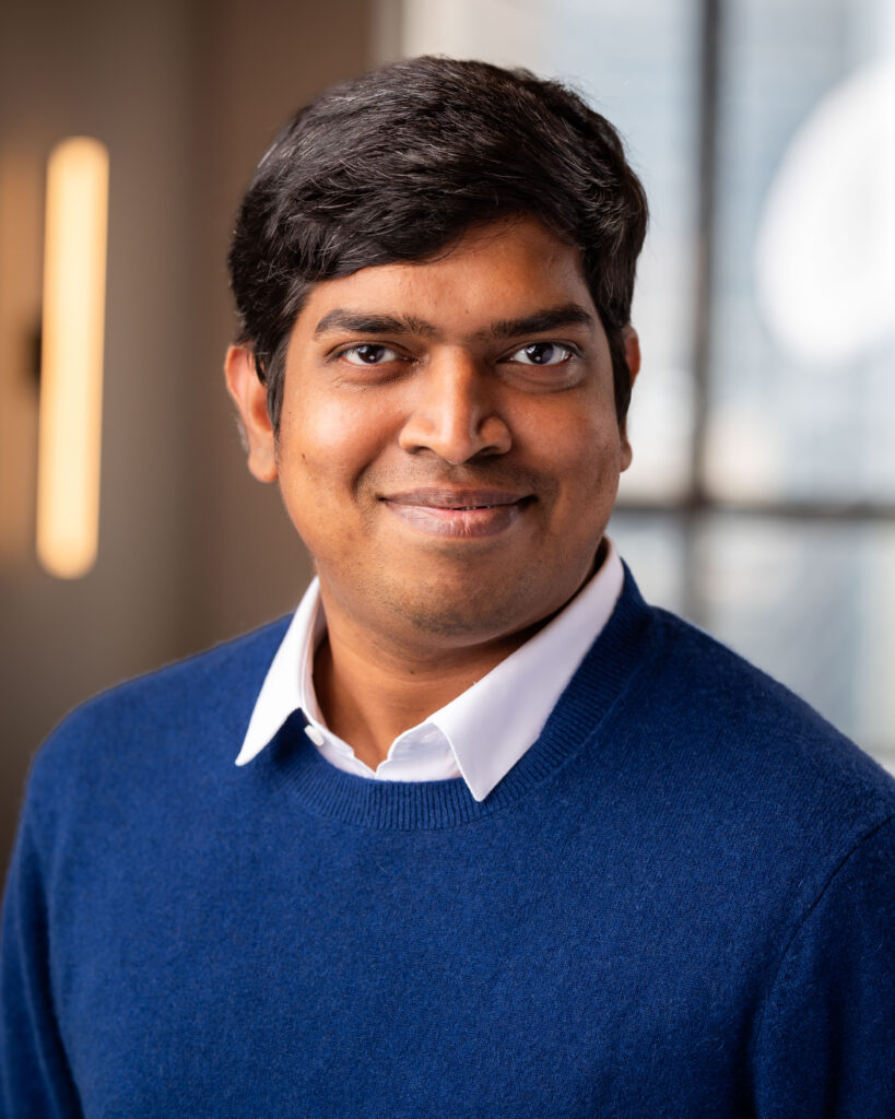 On-site corporate headshot with even, on-brand studio lighting