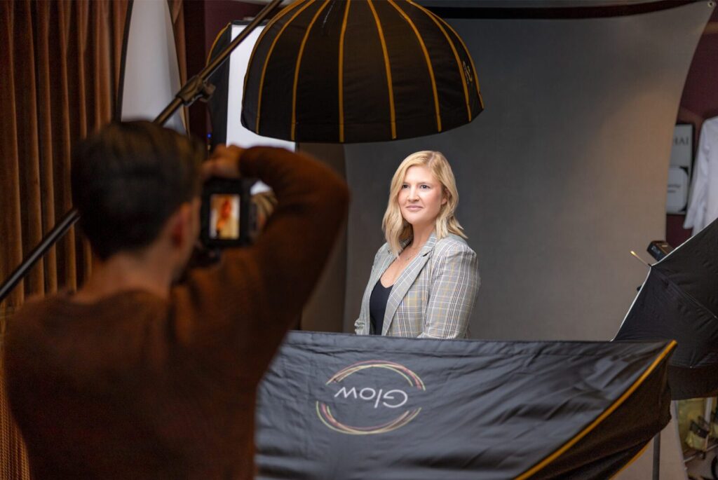 Hedgerow Media Group expo headshot booth activation